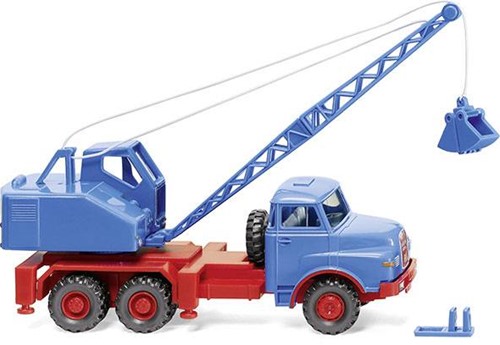 Wiking 066206 H0 - MAN Fuchs Kraanwagen Blauw