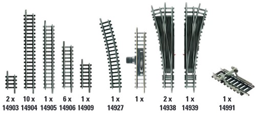 Minitrix 14311 N - H1-spoorverlengingsset