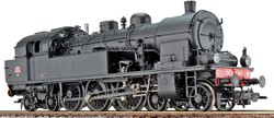 ESU 31186 H0 - Stoom Locomotief, H0, T18, 232 TC 421 SNCF, zwart, Ep III, Vorbildzustand um 1950, LokSound, Doppelraucherzeuger, Rangierkupplung, DC/AC