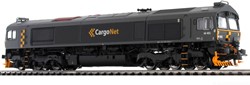 ESU 31277 H0 - Diesel Locomotief, H0, C66, Cargo Net 66402, Ep VI, Vorbildzustand um 2008, Donkergrijs, Sound + Smoke, DC+AC