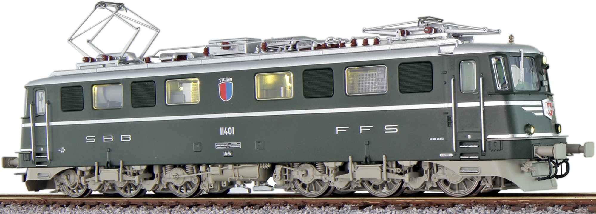 ESU 31531 H0 - Elektrische Locomotief, H0, AE6/6, 11401 Ticino SBB ...
