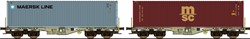 ESU 36605 H0 - Containerdraagwagen Maersk + MSC H0 Sgmmns D-AAEC Ep. VI DC