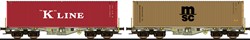 ESU 36606 H0 - Containerdraagwagen K-line + MSC H0 Sgmmns D-AAEC Ep. VI DC
