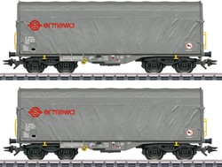 Marklin 47230 H0 - Set wagens met Zeildoek-/Schuifwandwagen Ermewa SA