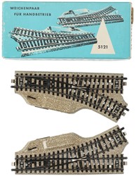 Märklin 5121 H0 - M-Rails Handwisselpaar L-R R2 Kleine Hendel