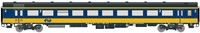 Exact-Train EX11102 H0 - NS ICRm Garnituur 4 Passagiersrijtuig Bd ( Nieuwe Kleuren Geel/Blauw)