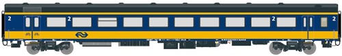 Exact-Train EX11102 H0 - NS ICRm Garnituur 4 Passagiersrijtuig Bd ( Nieuwe Kleuren Geel/Blauw)