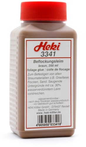 Heki 3341 - Beflockingslijm Bruin 200ml