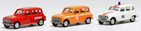 Herpa 942287 H0 - Renault R4 set Taxipost / RTT / Politie