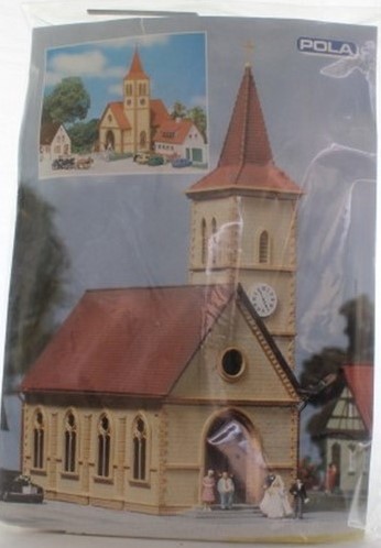 Pola 1030/527//500 H0 - Kerk en Dorpswoonhuis en Landelijk Huis (Poly Bag)