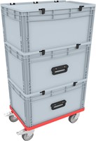 Feldherr RO64GUFE3020 - Compacte trolley, rood, voor Eurocontainers tot 600 mm x 400 mm-3