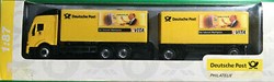 Schuco H0 - Iveco Vrachtwagen met Aanhanger Deutsche Post eVita