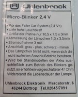Uhlenbrock 912  - Micro Knipperlicht Blauw 2.4v-2